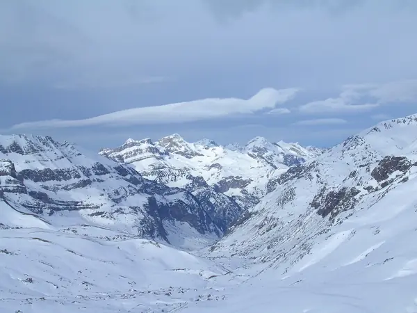 Vallon d'Izas enneigé, secteur Formigal