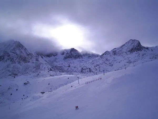 Pistes du Pas de la Casa vers Font Negre, janvier 2008