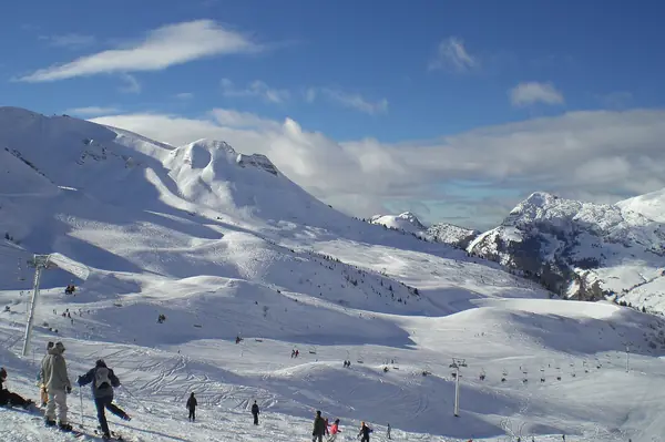 Pistes du Grand-Bornand en hiver, décembre 2007