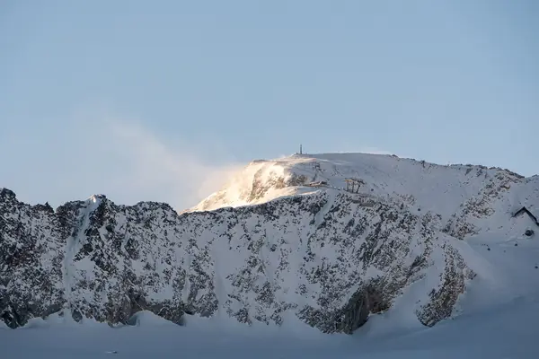 Innere Schwarze Schneid au-dessus du glacier de Rettenbach, décembre 2024