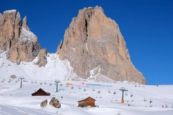 Télésiège Cavazes-Grohmann au Col Rodella, Sella Ronda côté Val di Fassa (février 2025)